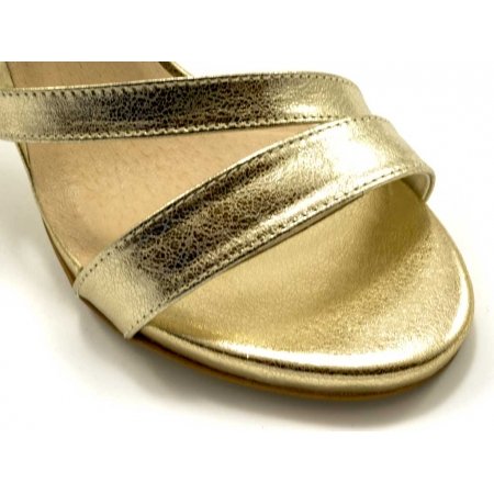 Sandałki Giulio Santoro by Presto L-84-PS złoty kryształ