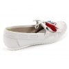Mokasyny Giulio Santoro by Presto P-3405 białe lico / groch
