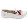 Mokasyny Giulio Santoro by Presto P-3405 białe lico / groch