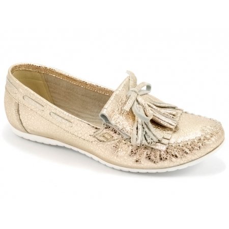 Mokasyny Giulio Santoro by Presto P-3405 złote lico