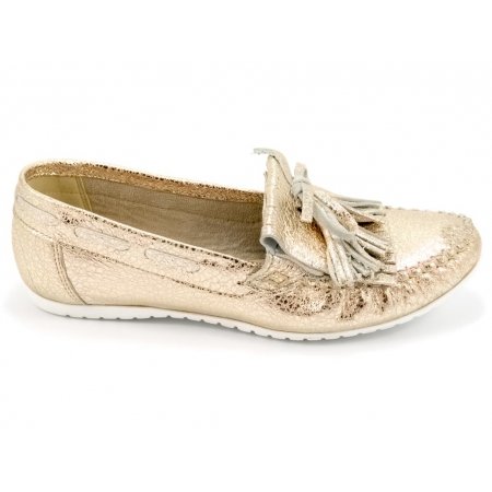 Mokasyny Giulio Santoro by Presto P-3405 złote lico