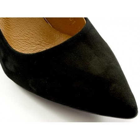 Czółenka Giulio Santoro by Presto P-6901 czarny zamsz