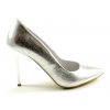 Czółenka Giulio Santoro by Presto P-6901 srebrne lico, metaliczny obcas