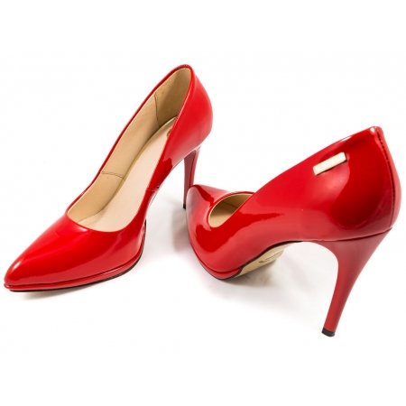 Czółenka Giulio Santoro by Presto P-9103-P czerwony lakier
