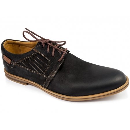 Półbuty Riko 819 czarny zamsz