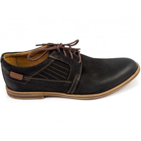 Półbuty Riko 819 czarny zamsz