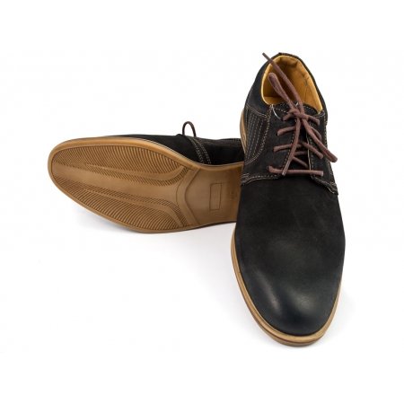 Półbuty Riko 819 czarny zamsz