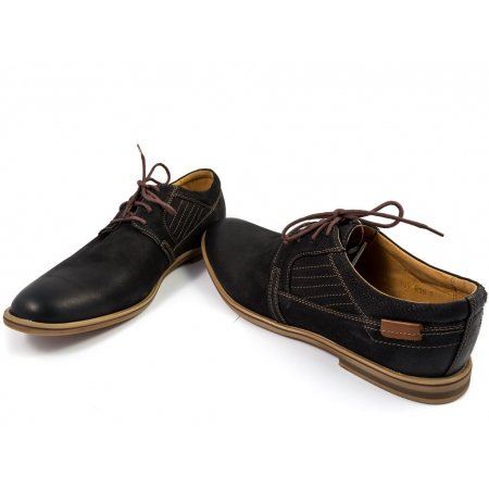 Półbuty Riko 819 czarny zamsz