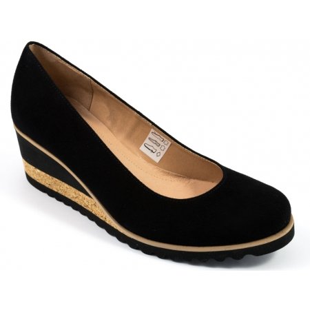 Czółenka Sempre Stivali 0-36 czarny zamsz