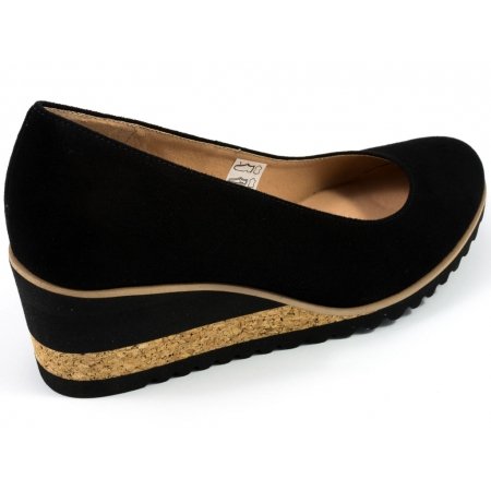 Czółenka Sempre Stivali 0-36 czarny zamsz