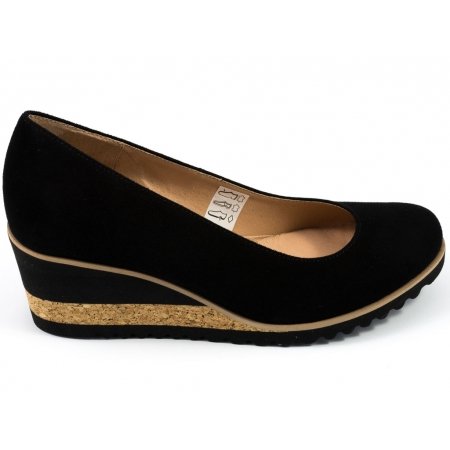 Czółenka Sempre Stivali 0-36 czarny zamsz