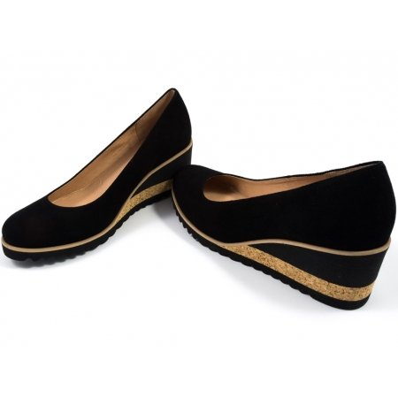 Czółenka Sempre Stivali 0-36 czarny zamsz