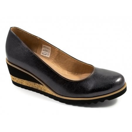 Czółenka Sempre Stivali 0-36 czarny metalic / grafitowy