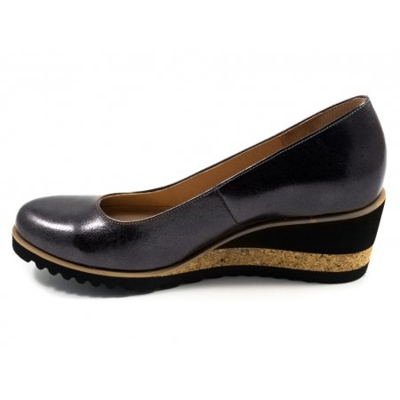 Czółenka Sempre Stivali 0-36 czarny metalic / grafitowy