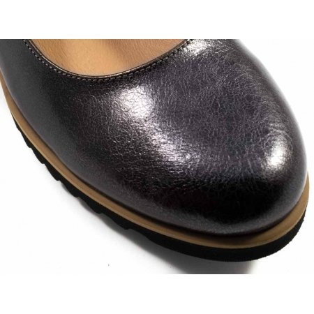 Czółenka Sempre Stivali 0-36 czarny metalic / grafitowy