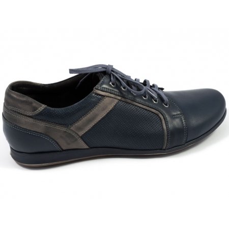 Półbuty Lavaggio 1382 granatowe lico