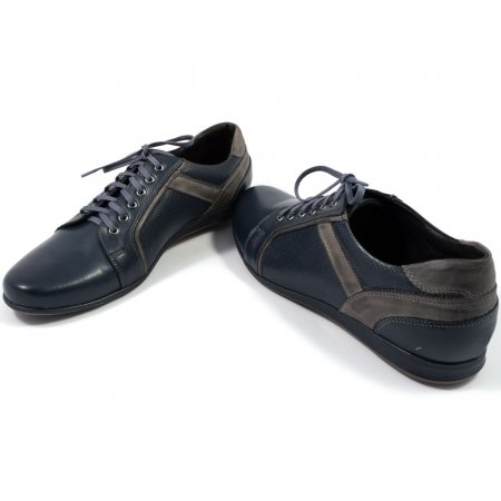 Półbuty Lavaggio 1382 granatowe lico