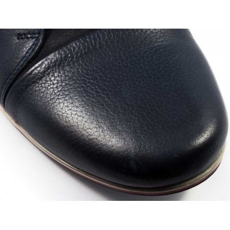 Półbuty Lavaggio 1390 granatowe lico granatowy zamsz