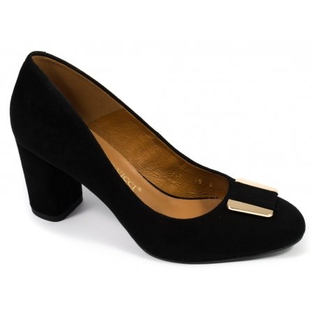 Czółenka Arturo Vicci 026/K9 czarny zamsz 393