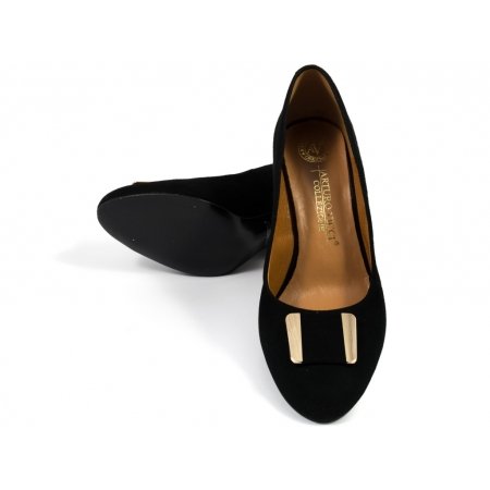 Czółenka Arturo Vicci 026/K9 czarny zamsz 393