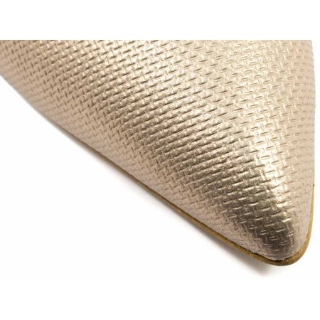 Czółenka Arturo Vicci 3900 Oro Metal 529/Len - złote lico