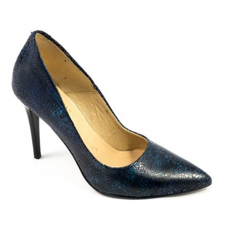 Czółenka Arturo Vicci 4700 Blue Shadow 323 - granatowo czarne lico