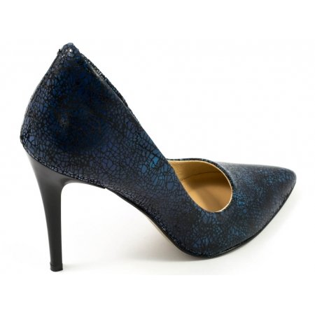 Czółenka Arturo Vicci 4700 Blue Shadow 323 - granatowo czarne lico