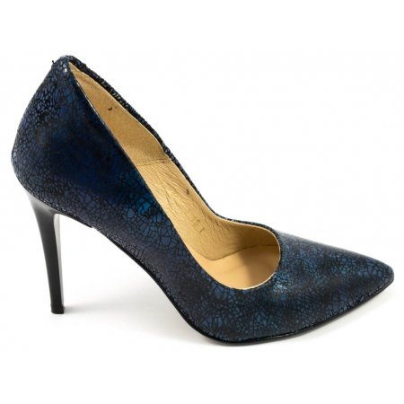 Czółenka Arturo Vicci 4700 Blue Shadow 323 - granatowo czarne lico