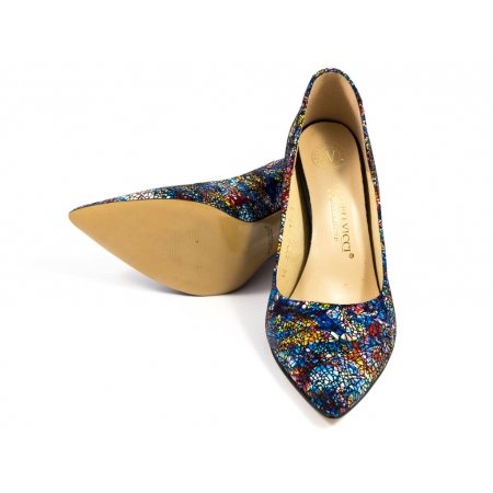 Czółenka Arturo Vicci 4700 Rainbow Kol. 324 - wielokolorowe lico