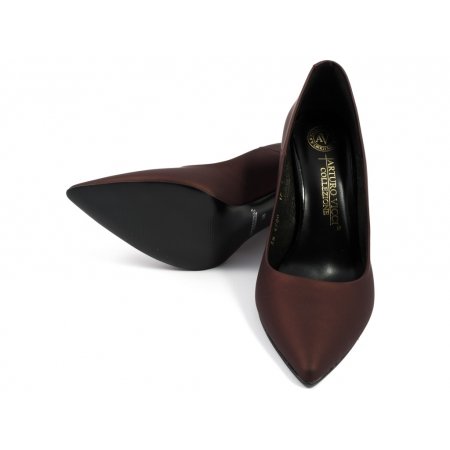 Czółenka Arturo Vicci 4700 Bordo Satyna 633 - bordowe lico