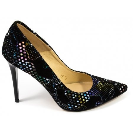 Czółenka Arturo Vicci 4700 Moro Multi 652 - wielokolorowy zamsz