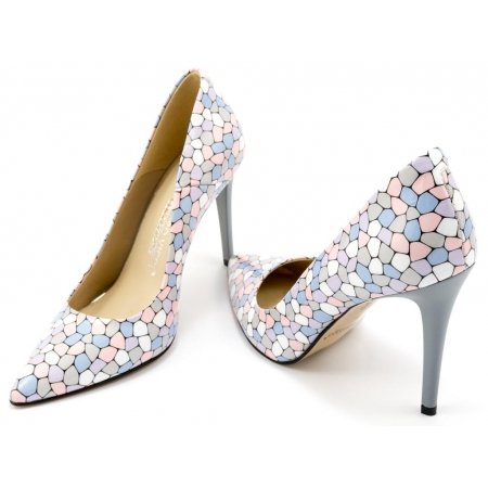 Czółenka Arturo Vicci 4700 multi stone 766 - wielokolorowe lico